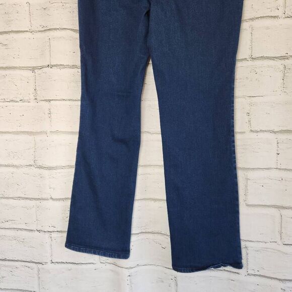 NYDJ Womens Blue Denim Lift X Tuck Marilyn Straight Jeans Medium Wash Size 14 - Picture 7 of 12